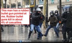 a1a Rubber bullet gun pointed at me